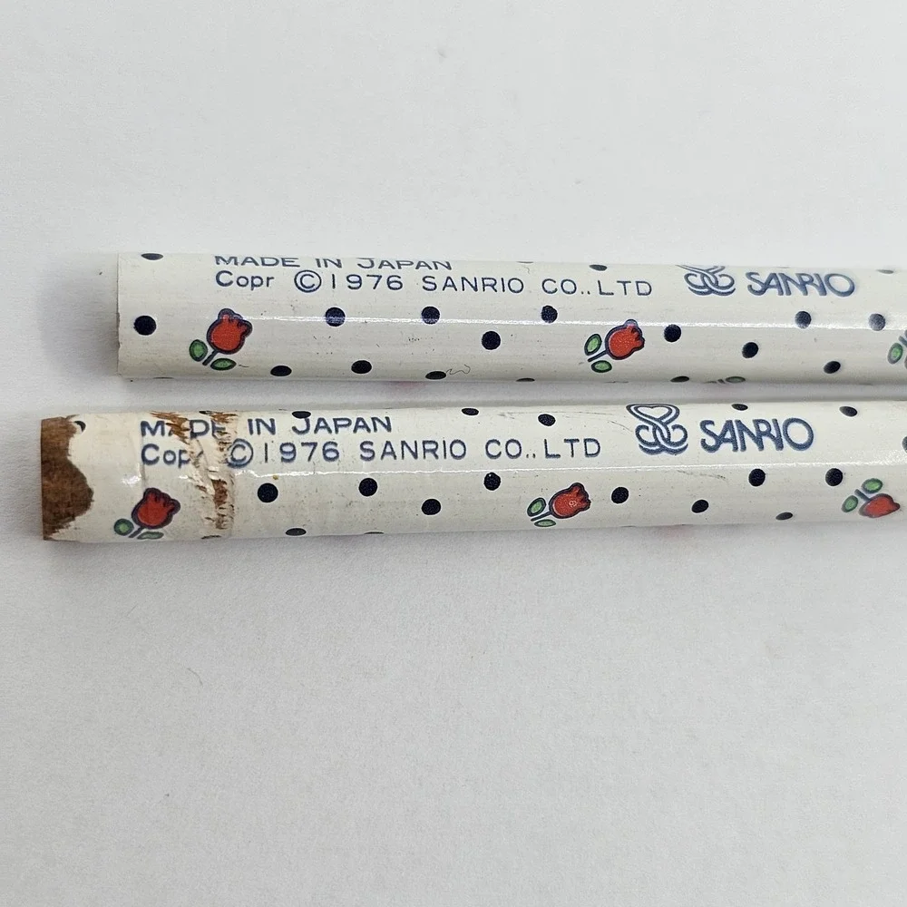 1976 Vintage Sanrio Hello Kitty Pencils Collectible Made In Japan Lot Of 2 NOS